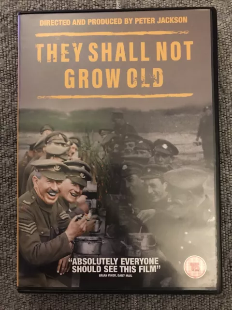 They Shall Not Grow Old DVD *WW1 DOCUMENTARY TRIBUTE* Reg 2 UK