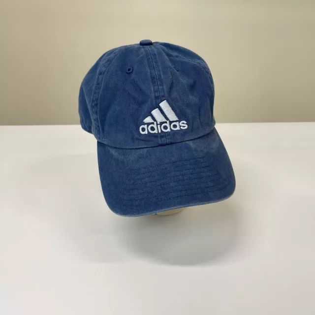 Adidas Aeroready Baseball Hat Blue Dad Cap Strapback Cotton Logo Embroidery Mens