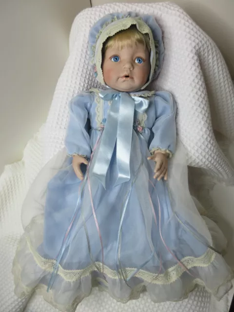 Ashton Drake Diana Effner Porcelain Doll Baby Blue Eyes 1998 COA Original Box