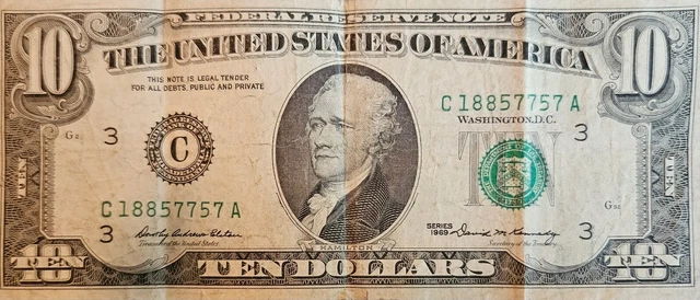1969 $10 Bill