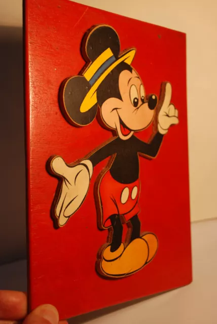 Walt Disney : quadretto in legno TOPOLINO - anni 50/60 2