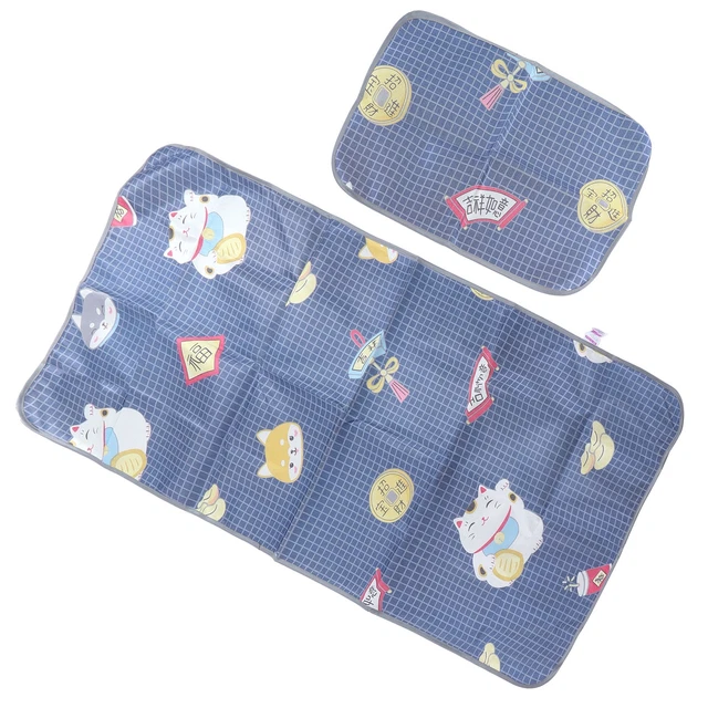 (1 + 1 Pillowcase))Cooling Bed Mat Smooth Summer Sleeping Mat Soft And