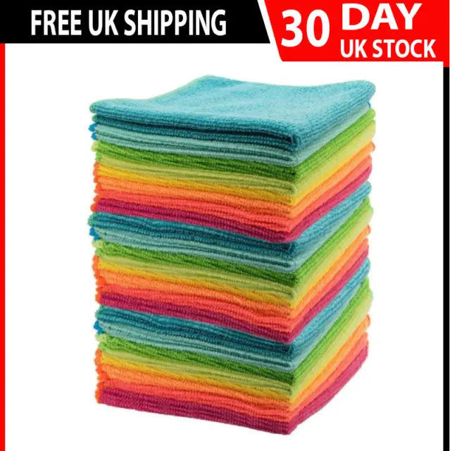 Microfibre Home Kitchen Car Valeting Dusters Polishing Cleaning Cloths New X 4