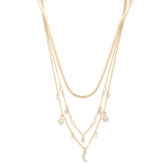 Sodajo Moon Star Charm Layered Necklace - Buy Online at Perfume Fashion