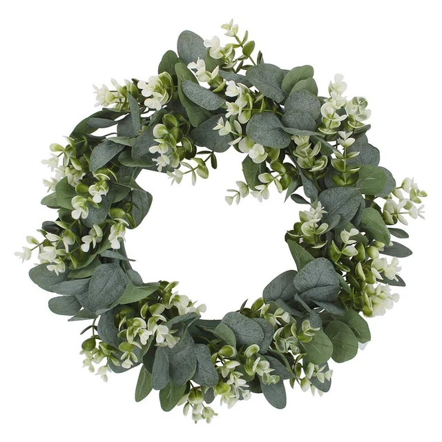 YQing 2PCS Guirlande Eucalyptus Artificiel Vignes Plantes Vertes d'Intérieur Extérieur Faux