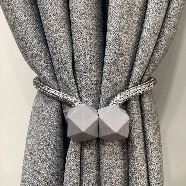 Beautiful Curtain Drapery Holdbacks Tiebacks Grey pack of  2 Pcs