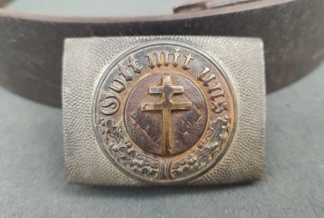 Boucle de ceinturon Allemand prise de guerre FFI Résistance Maquis WW2 RARE