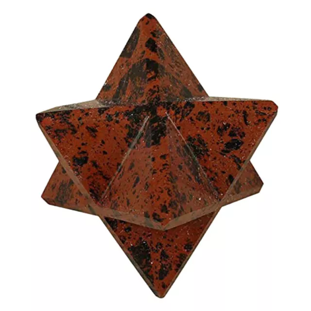 Mahogany Jasper Merkaba Star Reiki Spiritual Healing Yoga Eight Point Meditation