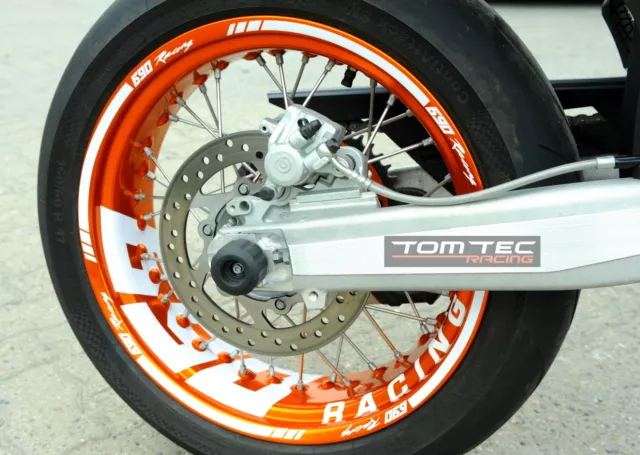 Felgenaufkleber Supermoto Radsatz Felgen KTM SMC 690 SMC-R LC4 EXC 450 500 SX-f