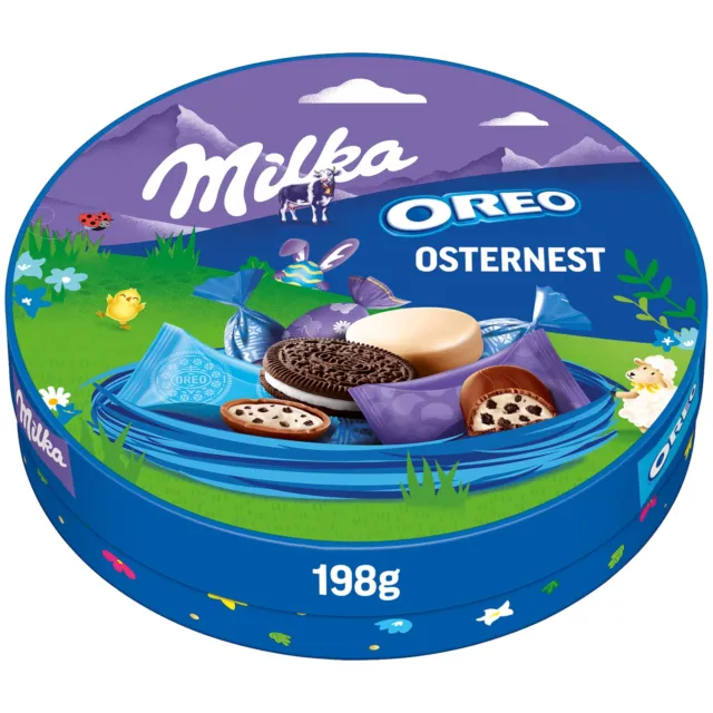 Milka OREO Pasqua prelibatezze alimentari cioccolato 4x 198g NUOVO MHD 7/23