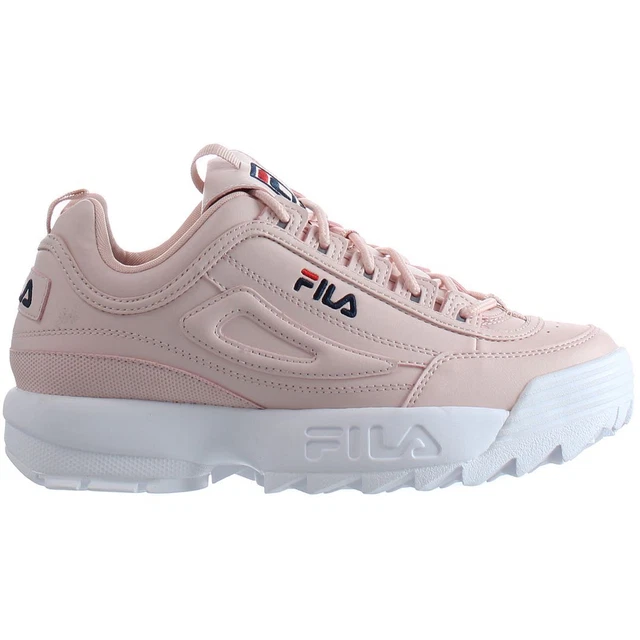 Fila Disruptor Pink Chunky Lace Up Kids Trainers 1010567 72W