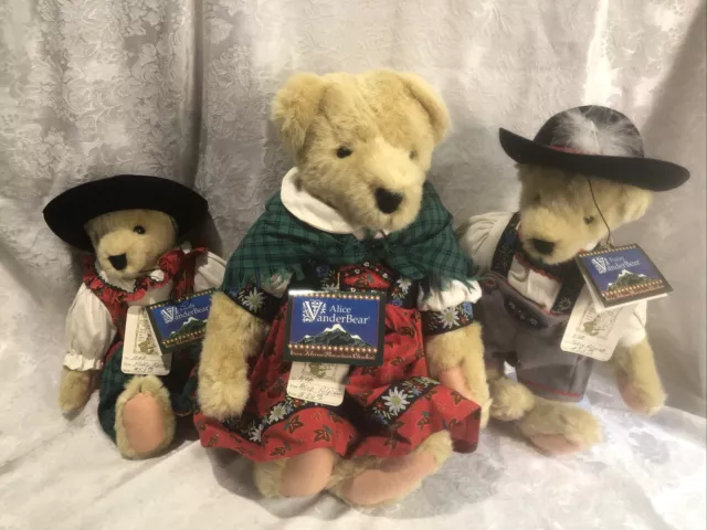 Alice Fluffy & Fuzzy Vanderbear Eine Kleine Mountain Climber Plush Bear Retired