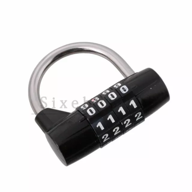 4 Digit Number Secure Combination Lock Password Gym Padlock Black