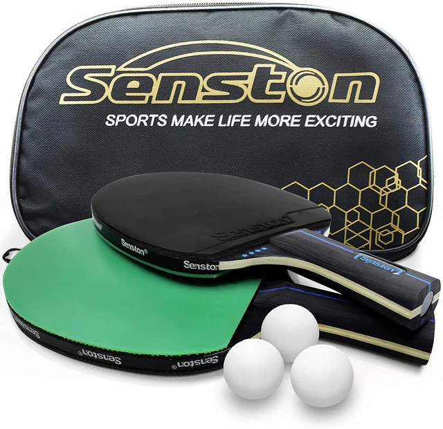 Senston Tischtennisschläger mit Bällen Tischtennis Paddel Sets, Tischtennisschläger