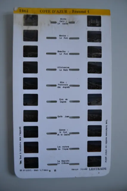 Cote D'azur Resume 1 Stereo Carte Lestrade N° 1461 Pour Stereoscope