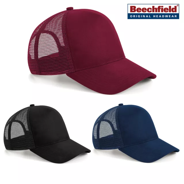 Beechfield Suede Snapback Trucker (B643)Adult Stylish Summer Baseball Cap