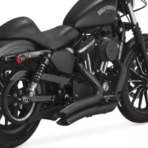 Vance & Hines - 46067 - Big Radius 2-Into-2 Exhaust System - Black - XL 14-21