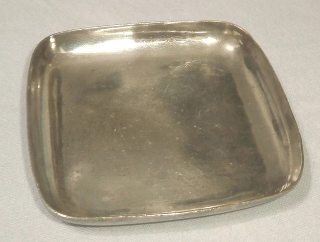 FRISCO RR, B/M, silverplate, butter-pat, 3" square. Light use