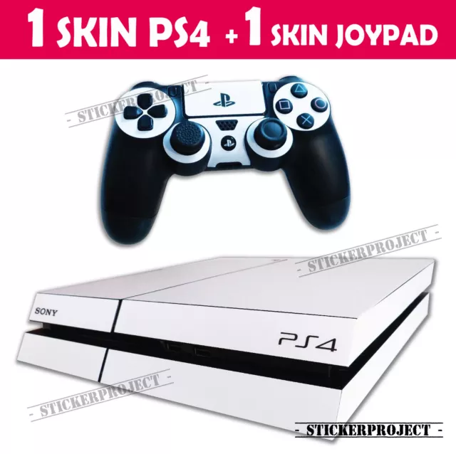 SKIN PS4 BIANCA WHITE cover PlayStation4 Sony Stickers Decal JOYPAD controller