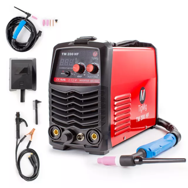 Saldatrice Inverter Tig Dc E Mma Innesco Alta Frequanza, 200 Amp Compatta