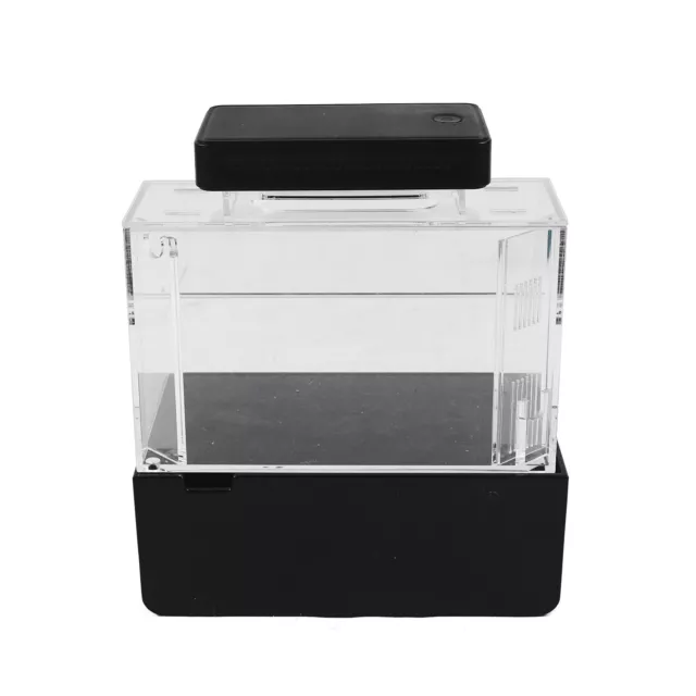 Small Fish Tank Desktop Mini Aquaponic Aquarium LED Light Water Filter Air Pump 4