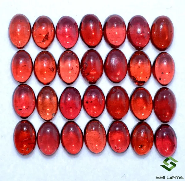 6x4 mm Natural Red Garnet Oval Cabochon Lot 32 Pcs 22.73 CTS Loose Gemstones 3