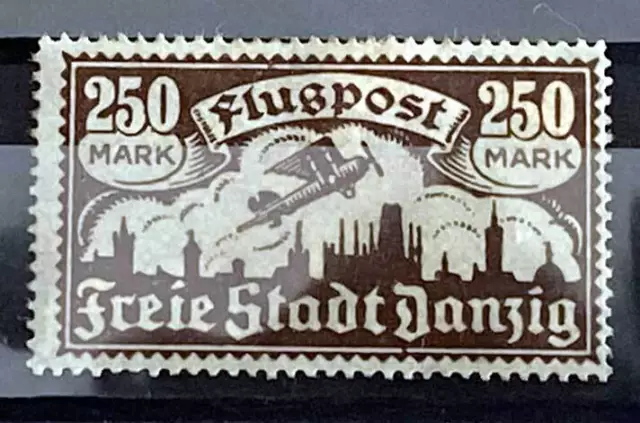 Briefmarke Freie Stadt Danzig 250 Mark Flugpost // ungestempelt