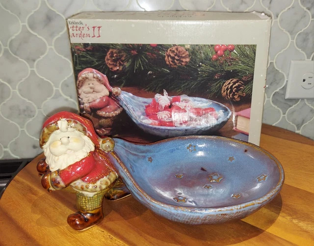 VINTAGE KIRKLAND'S SANTA Tray Pottery, Pottery Garden II, EUC £21.17