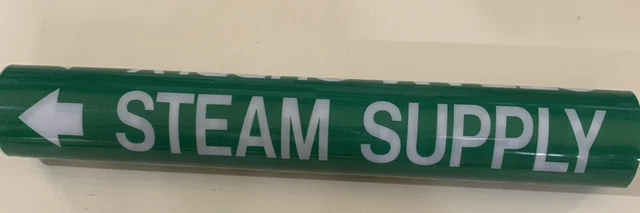 New McMaster-Carr Snap On Pipe Markers  “STEAM SUPPLY “ 12” H x 12” W