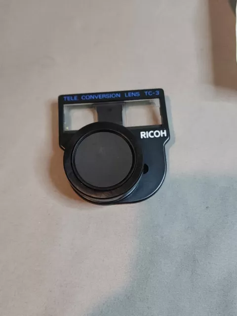 Lente de teleconversión Ricoh TC-3 con estuche negro con revestimiento rojo Japón FF3