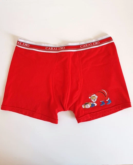 2 BOXER UOMO rosso cotone elastico natale capodanno natalizio M L XL 2XL 3XL EUR 9 90 PicClick IT