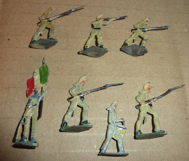 Heinrichsen Zinnfiguren Schutztruppe Italien Nordafrika Tropenhelm Tropenuniform