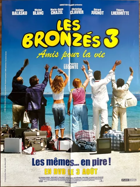 Affiche Cinéma LES BRONZÉS 3 60x80cm Poster / Gérard Jugnot / Marie‑Anne Chazel