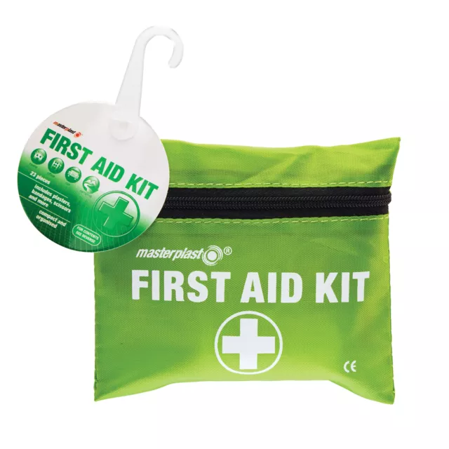 Masterplast First Aid Kit w/ Alcohol Prep Pads & Plasters