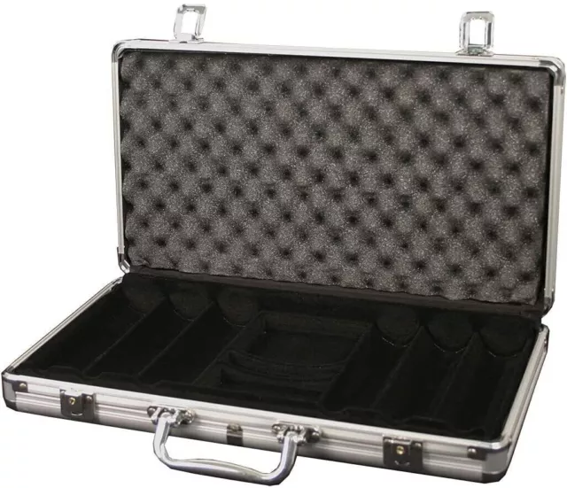 Scratch and Dent Discounted DA VINCI Aluminum Poker Chip Case, holds 300 chips