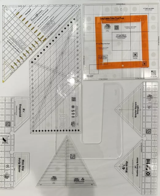 Creative Grids Omnigrid Kmberbell SewEzi Quilting Templates Rulers Lot of 9