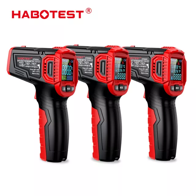 HABOTEST Infrared Thermometer Digital Non-contact Industrial Temperature Tester