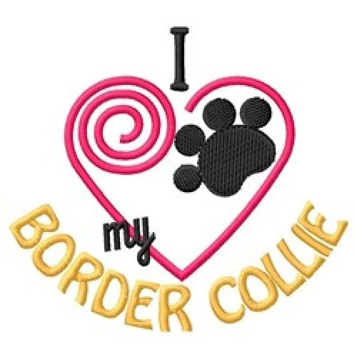 I "Heart" My Border Collie Fleece Jacket 1295-2 Size S - XXL