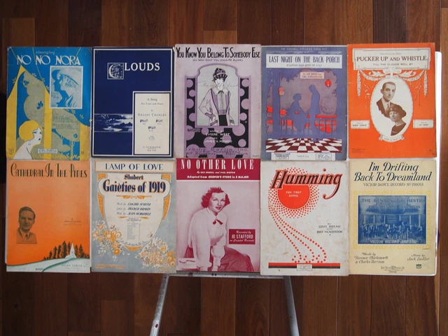 Vintage Antique Sheet Music Lot of over 70 Songs FREE SHIP