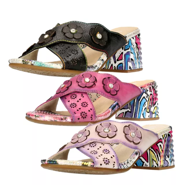 Laura Vita Sabots Femmes Mules Talon en Bloc Jacdinao 03