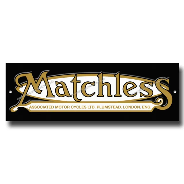 Matchless Motorcycles Metal Sign - 12" X 4" -Made In England