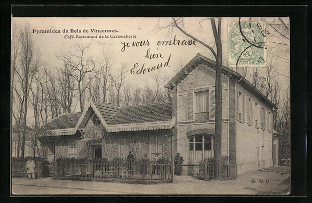 CPA Pyramids du Bois de Vincennes, Café-Restaurant de la Cartoucherie