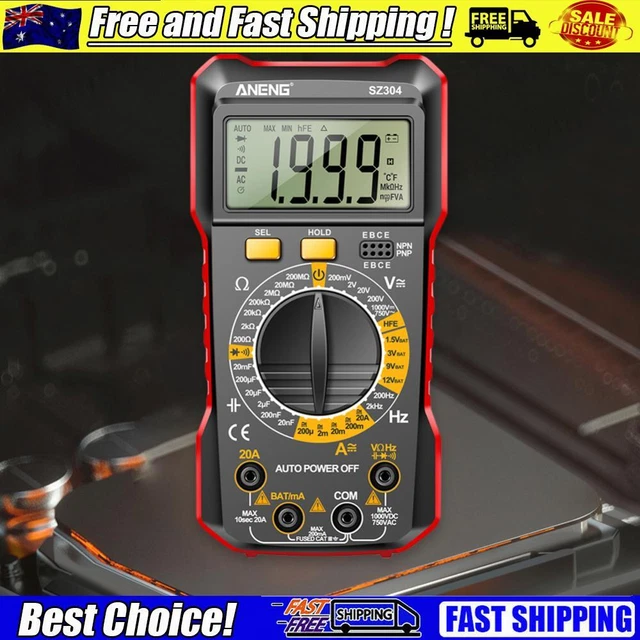 AC/DC Voltage Tester Large Screen Voltage Detector Auto-Ranging Electrical Tools