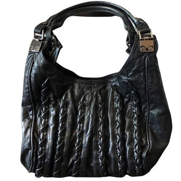 Treesje Braided Leather Shoulder Bag Treesje Braided Leather Shoulder Bag