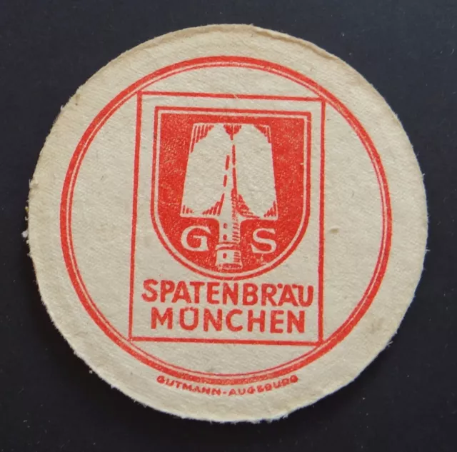 Ancien sous-bock bière SPATENBRAU MUNCHEN Gutmann bier beer Coaster Bierdeckel 3