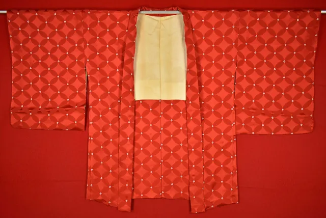 Vintage Japanese Kimono Silk Antique BORO HAORI Kusakizome Dyed/B438/510