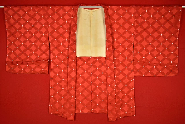 Vintage Japanese Kimono Silk Antique BORO HAORI Kusakizome Dyed/B438/510