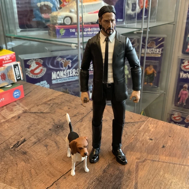 DIAMOND SELECT JOHN Wick Actionfigur mit Hund Keanu Reeves Retro Film EUR 34,56 PicClick DE