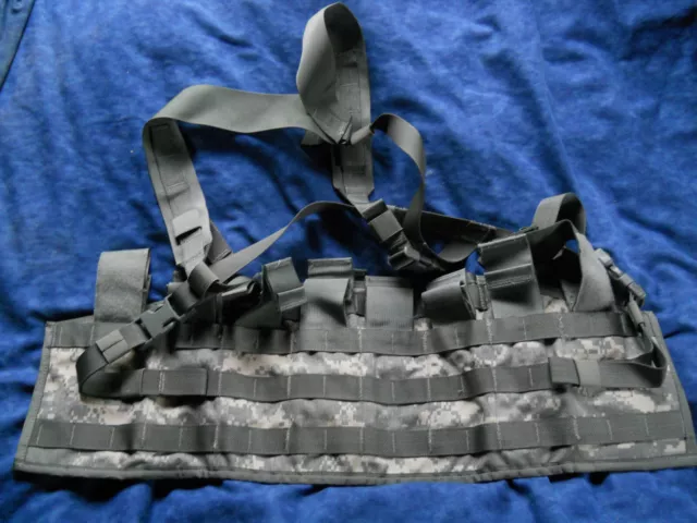 US Army ACU Digi Camo MOLLE II Tactical Assault Panel TAP Chest Rig Harness Vest