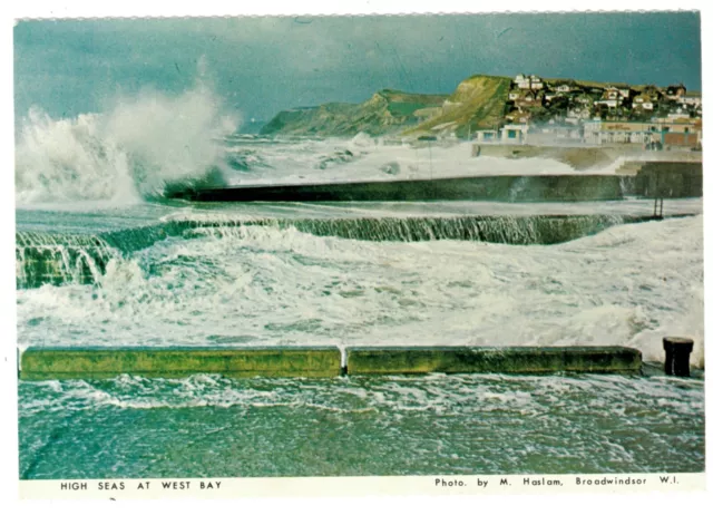 DORSET - HIGH SEAS at WEST BAY, BRIDPORT Judges Postcard